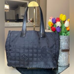 * Chanel * black travel line tote from 2003 - 2004